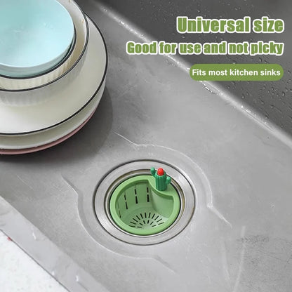 Push-Clean Kitchen Sink Strainer
