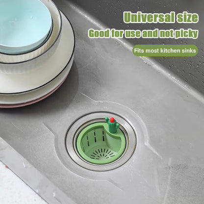Push-Clean Kitchen Sink Strainer