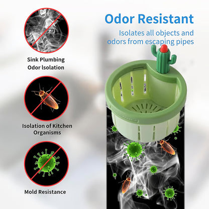 Push-Clean Kitchen Sink Strainer