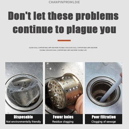 Push-Clean Kitchen Sink Strainer