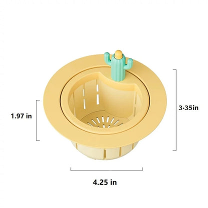 Push-Clean Kitchen Sink Strainer