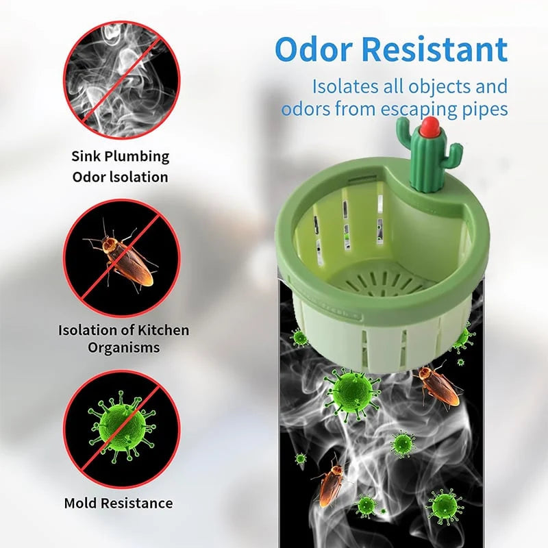 Push-Clean Kitchen Sink Strainer