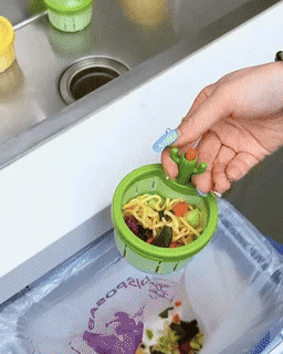 Push-Clean Kitchen Sink Strainer