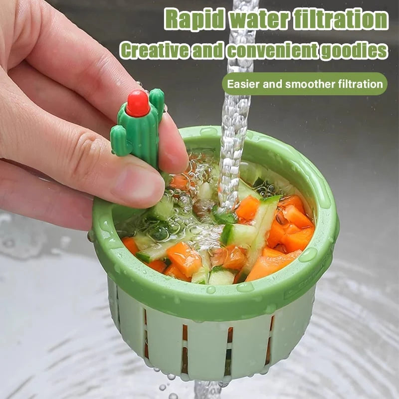 Push-Clean Kitchen Sink Strainer