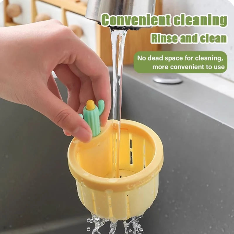 Push-Clean Kitchen Sink Strainer